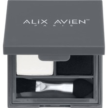 1001 Göz Farı - Duo Eyeshadow 201 Pearly White & Black Velvet 3 G
