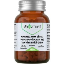 1001 Magnezyum Sitrat ve P-5-P (Vitamin B6) 60 Tablet Aromasız Renkli