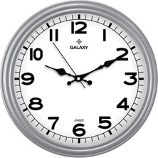 1001 D-200-G Klasik Kadran Gri Renk Sessiz Akar 30 cm Duvar Saati