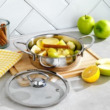 1001 Schafer Micro Mini Basık Çelik Tencere 16CM-2 Parça