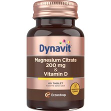 1001 Magnesium Citrate 200 Mg & Vitamin D 60 Tablet - Kas & Kemik - Magnezyum Sitrat, D Vitamini