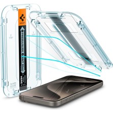 1001 iPhone 15 Pro Max ile Uyumlu Kolay Kurulum Cam Ekran Koruyucu Glas.tr Ez Fit Hd (2 Adet) Şeffaf - A