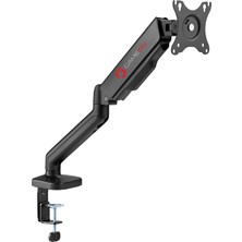 1001 GO-5336 Tek Monitör Kolu, Gaz Yayı Destekli Ayarlanabilir Stand, 43 Ila 81 cm Ekranlara Uygun, 9 K