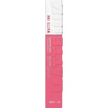 1001 New York Super Stay Matte Ink Likit Mat Ruj - 125 Inspirer (Pembe) | Mat Sıvı Ruj, Yüksek Pigment