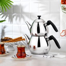 1001 Tea Chef Orta Boy Çaydanlık Takımı 4 Parça-Siyah