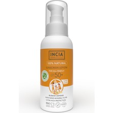1001 INCIA%100 Doğal ve Organik Tamanu Yağlı Güneş Losyonu Mineral Filtreli Tüm Aile Için 50 Spf 1
