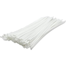 1001 Beyaz Plastik Kablo Bağı, 3.6X300 Mm, 100 Adet, Cırt Kelepçe