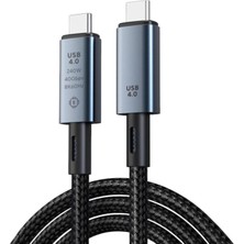 1001 40GBPS 240W 4.0 Thunderbolt Type-C To Type-C Şarj, Data ve 8k 60Hz Görüntü Aktarım Kablosu Tip