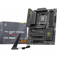 1001 Mag X870E Tomahawk Wıfı Anakart, Atx - Amd Ryzen 9000/8000 / 7000 Işlemcileri, AM5-80A Sps Vrm, Dd