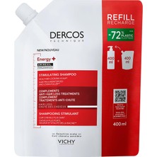 1001 Dercos Energy+ Dökülme Karşıtı Şampuan Yeniden Dolum Paketi 400 ml