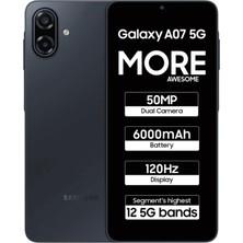 1001 Galaxy A07 5g (Siyah, 4gb Ram, 128GB Depolama) | 6,7 Inç Hd+ 120Hz Ekran | Mediatek Dimensity 6300