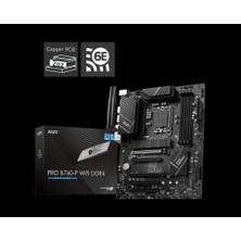 MSI Msı Pro B760-P Wıfı Ddr4 5333MHZ(OC) Ddr4 HDMI Dp M.2 1700P