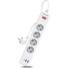 1001 Akım Korumalı Priz 4lü 1xtype-C 2xusb-A HC000042