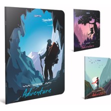 Gıpta Dikişli Karton Kapak Defter Adventure A6 80 Yp Çiz.stn