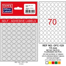 Tanex Ofis Etiketi Poşetli Yuvarlak OFC-129
