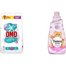 1001 Active Toz Deterjan ve Yumoş Extra Yumuşatıcı Paketi (9kg + 1440ML)