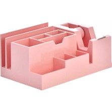 Ops Masa Seti Kalemlik Bant Makinalı Plastik Pastel Pembe Klm 301