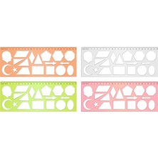 Hatas Geometrik Şablon Cetvelli Atatürklü 25 cm 02285