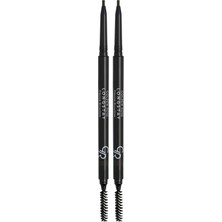1001 Longstay Precise Browliner No: 101 - Asansörlü Suya Dayanıklı Kaş Kalemi (2 Paketi)