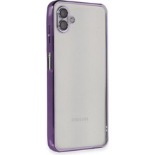 Aconcept Newface  Galaxy A04 Kılıf Razer Lensli Silikon - Mor