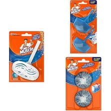 1001 Okyanus Serinliği 1 Adet Klozet Bloğu + Mr Muscle Aqua Blue 2'li Klozet Bloğu (1 x 2 Adet) + Mr M