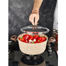 1001 Creamy Granit Derin Tencere 32 cm Creamy 32 cm