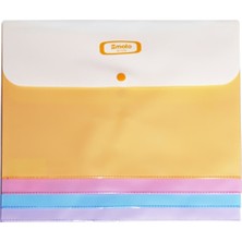Smato Çıtçıtlı Evrak Zarfı Mat Mavi W7536