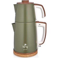 1001 KCM336 Nihavend Çay Makinesi | 1,7l Su Isıtıcı & 1,2l Demlik | Paslanmaz Çelik | Sıcak Tutma F