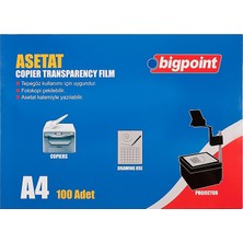 Bigpoint Fotokopi Asetatı A4 100 Lü BP699