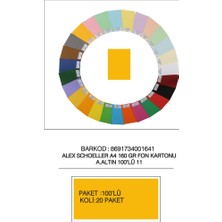Alex Schoeller Fon Kartonu 160 gr A4 11 A Altın