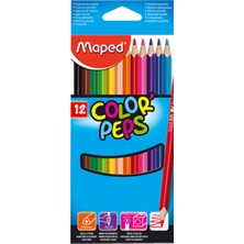 Maped Kuru Boya Karton Kutu Tam Boy Üçgen 12 Renk 183212
