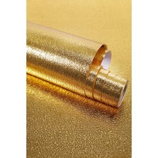 1001 Estetik Gold Mutfak Folyosu Yapışkanlı, Kolay Temizlik Şık Görünümlü Folyo 1m x 40CM