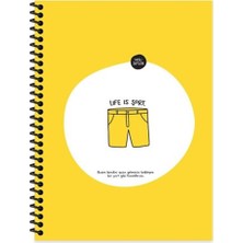 Hisli Şeyler Spiralli Karton Kapak Stickerli Defter 18,5X25 80 Yp Kar.