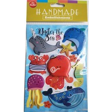 Bu-Bu Handmade Stickers Deniz Hayvanları 12,5X23,5 BUBU-HMSB-304