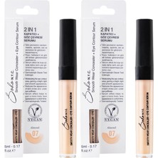 1001 Göz Altı Morluk ve Torba Için Serum ve Kapatıcı 5 Ml- No:7 Almond 2li Paket