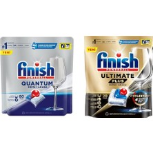 1001 Quantum 60 Kapsül + Finish Ultimate Plus 20 Kapsül Bulaşık Makinesi Tableti