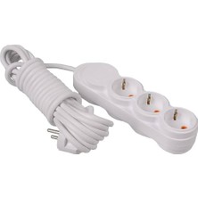 1001 3lü 2 Metre Grup Priz Uzatma Kablosu, Çocuk Korumalı, Klemensli Topraklı Priz - 3500 Watt, 16 Am