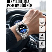 MidasTech Akıllı Saat Çelik Kordonlu Amoled Ekran Android ve Ios Uyumlu Çağrı Cevaplayabilen Yeni Nesil