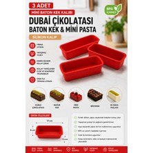 Stork 3 Adet Mini Baton Kek ve Dubai Çikolatası Kalıbı Silikon – Yapışmaz Baton Kek, Mini Pasta ve Çikolata Kalıbı Bpa Içermez