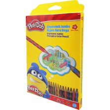 Play-Doh Kuru Boya Jumbo Oluklu 12 Renk PLAY-KU027