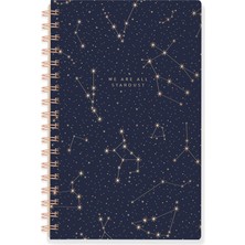 1001 Studıo Püsküllü Imza Spiral Defter, 160 Çizgili Sayfa, 16 x 22 Cm, Yıldız Sanatı (896048)