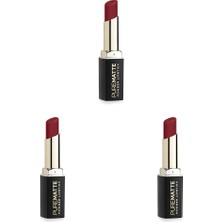1001 Pure Matte Powder Lipstick No: 127 - Nemlendirici Pudramsı Mat Ruj (3 Paketi)