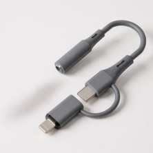 1001 Type-C + Lightning To 3.5mm Adaptörü – Araba Ses Sistemleri, Kulaklık ve Ev Ses Cihazlarıyla U