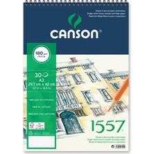 Canson 1557 Resim ve Çizim Blok 180 gr A4 20 Yp Üstten Spiralli