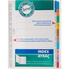 1001 Karton Ayrac Klasik 1-10 Renkli Rakam A4
