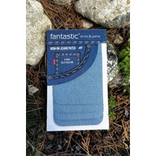 1001 4'lü Paket Ütü ile Yapışan Kot Arma Patch Kot Yaması, Onarım Denim, Jeans (Buz Mavi)