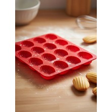 Stork 12’li Silikon Deniz Kabuğu Madeleine Kalıbı – Yapışmaz Kek ve Çikolata Kalıbı | Isıya Dayanıklı Kırmızı, Bpa Free