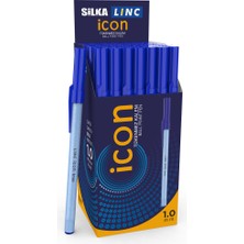 Silka Linc Icon Tükenmez Kalem 1 mm Mavi 50 Li