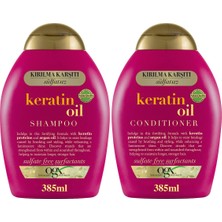 1001 Keratin Oil Şampuan 385 ml + Bakım Kremi 385 ml 2'li Set