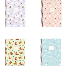 Keskin Color Karton Kapak Spiralli Hayvanlar Defter 16,5X22,5 80 Yp Kar.